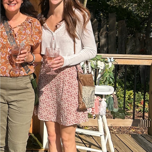 Lulu’s Mina Mauve Pink Ditzy Floral Ruffled Cottagecore Floral Mini Dress Small - Picture 8 of 8